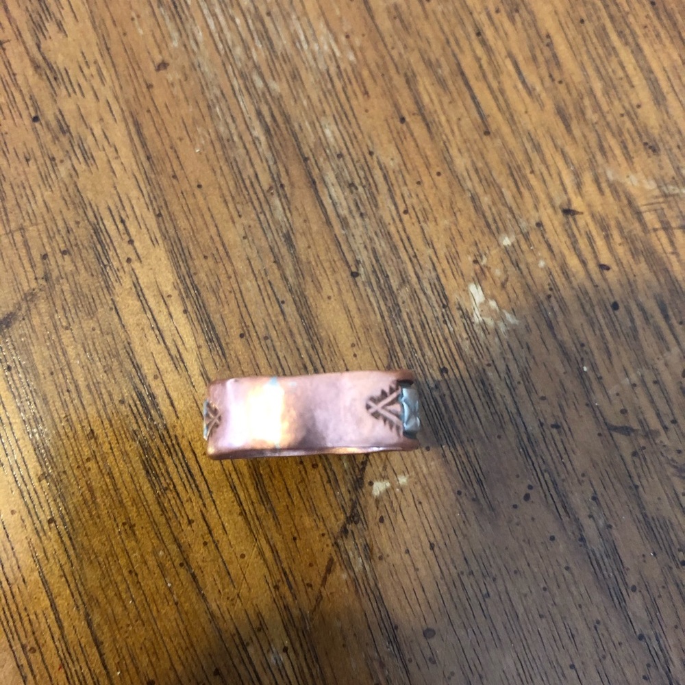 Native American Copper/Silver Ring - image 2